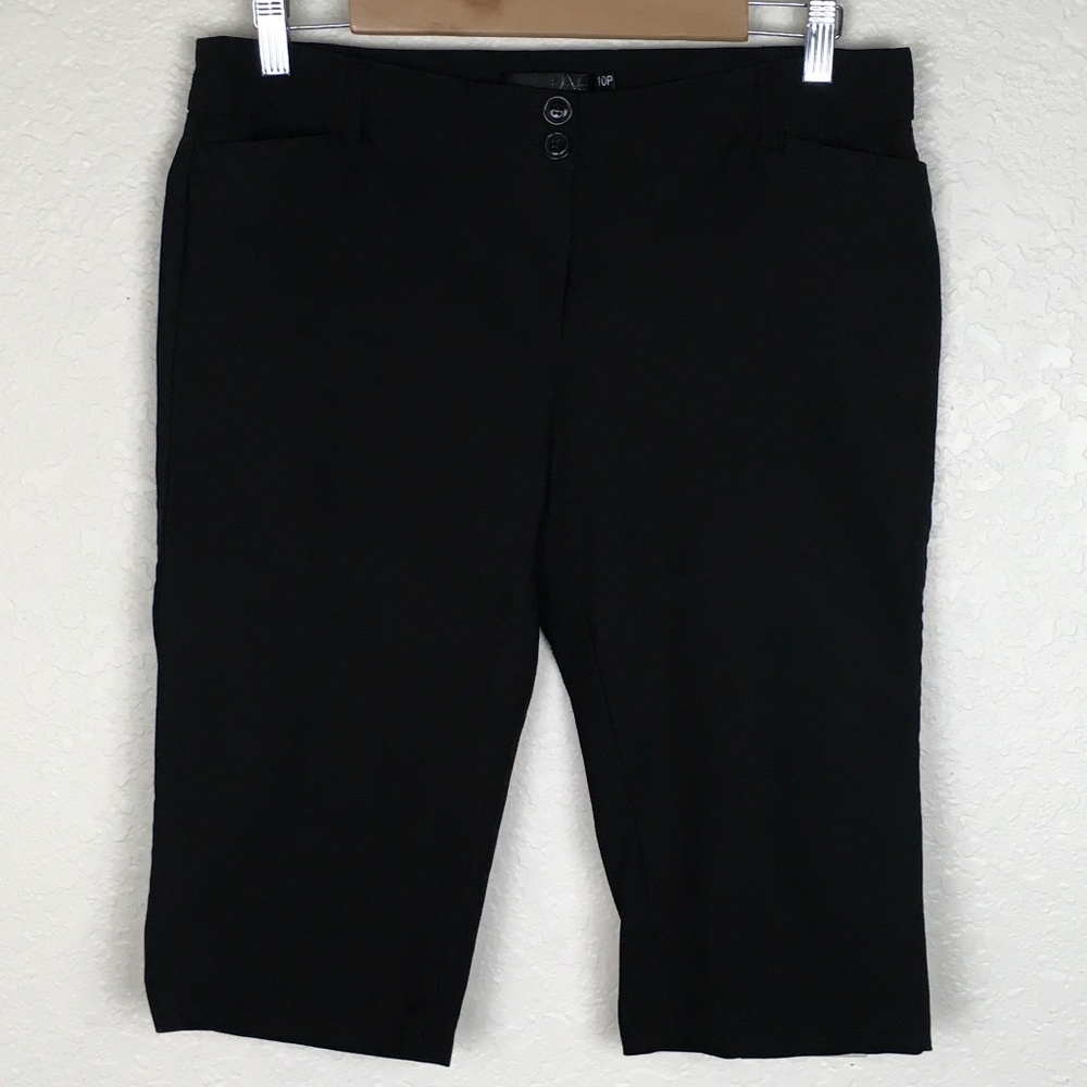Black Stretch Double-Button Fly 2-Pocket Dressy Longline Skimmer - Women's10P